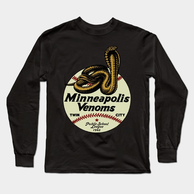 Vintage Minnesota Baseball Team Long Sleeve T-Shirt by Kujo Vintage